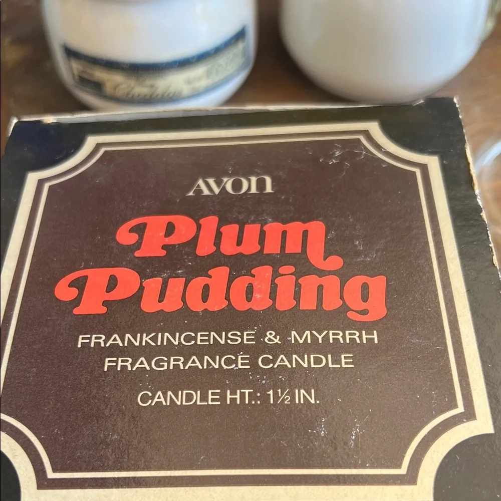 Avon Cake Candle with Red Cherries and Green Leaves